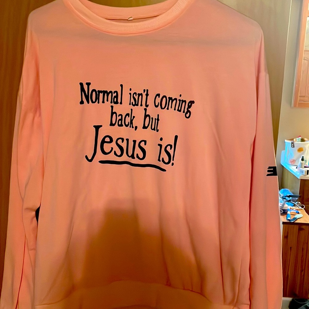 Pink ladies sweatshirt .